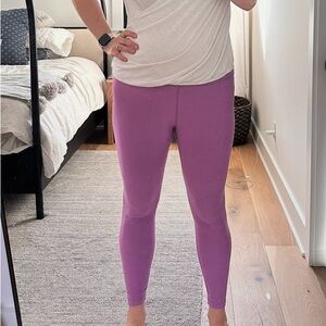 Beyond Yoga Spacedye Cross Front Bright Purple Leggings, size XL
